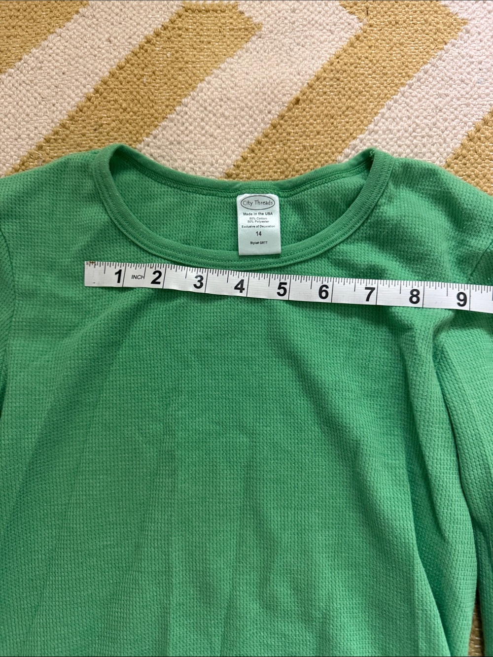 City Threads Spring Green Ribbed Knit Long Sleeve Top - Picture 4 of 6